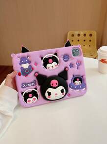 Sanrio Funda de silicona suave de color púrpura de Kuromi para tableta, con correa, adecuada para Galaxy Tab A9+