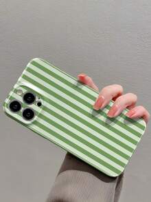 1 chiếc ốp lưng điện thoại cứng cáp, tối giản, họa tiết sọc, đục lỗ, chất liệu giả da bóng, bảo vệ toàn diện, tương thích với iPhone 11/12/13/14/15/16 Pro Max, chống nước, chống sốc, chống rơi, chống trầy xước. Phiên bản quốc tế, không phải phiên bản nội địa. - Nhiều màu - Xem 4