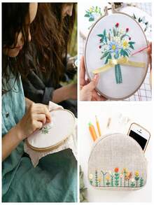 1pc Linen Ed Fabric, For Garment Making DIY Decor - Multicolor - View 5