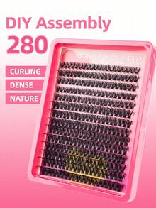 280 peças de cílios postiços individuais, extensão de cílios postiços, 30D/40D, comprimento misto, faça você mesmo, clusters de cílios, clusters de cílios, cílios individuais, cílios, cílios postiços - D - Ver 10