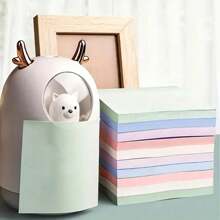 New And Practical 100PCS Pastel Sticky Notes - Morandi Color Square Memo Pads With Matte Finish, Removable & Repositionable For Office/Home (Easy Peel Design)