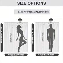 1/4 Pcs Grey & Pink Quote Shower Curtain Set With Bath Mat, Decorative Housewarming Gift, Modern Home Decor Bathroom Curtain & Mat 3 Pieces Set With 12 Shower Curtain Hooks, Suitable For All Seasons, Perfect Daily & Holiday Gift For Friends & Family