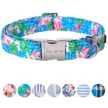 Unique Style Paws Dog Collar Metal Buckle Painting Banana Leaves Collar Gift Durable Cute Collar For Small Medium Large Boys Girls Dogs - Lá chuối - Xem 9