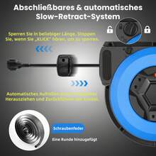 Enrollador de cable automático profesional de 15 m + 2 m, cable giratorio de 180°, apto para uso interior y exterior, con protección contra sobrecargas, 1500-3000 W.