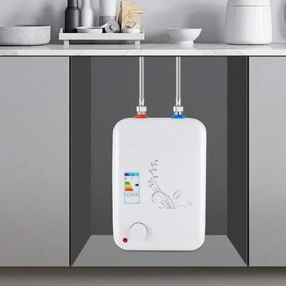 Eatssode Serbatoio per acqua calda resistente alla pressione da 8 litri, piccolo serbatoio di accumulo, serbatoio di accumulo sottolavello da 1500 W, temperatura regolabile da 30 a 65 °C per lavello della cucina, bagno