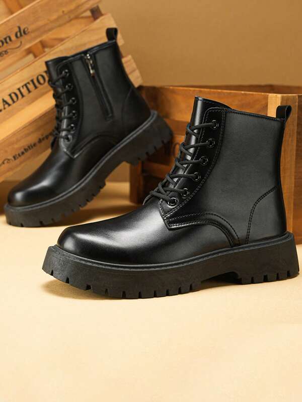 بوت قصيرة عصرية موديل 2025 ، مقاومة للماء ، مانعة للإنزلاق ، مقاومة للروائح الكريهة ، طراز قديم ، بوت للأزواج ، بوت عمل سوداء ، ماصة للصدمات ، بوت دباباتسكلة للخارج للكاحل