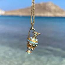 Retro Bottle Necklace Plated Pendant Bohemian Beach Necklace Vintage Neck Jewelry Women's Collarbone Chain Summer