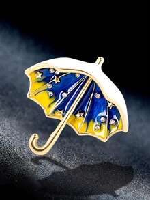 New Rhinestone Brooch Accessory, Elegant Lapel Pin For Sweater, Suit, Scarf, Fashionable Ship Shaped For Women, Suitable As Holiday Gift For Family And Friends - Red - View 5