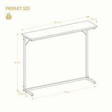 Hzuaneri Console Table, Narrow Sofa Table, Entryway Table, Accent Table, Industrial, Easy Assembly, For Living Room, Entryway, 24 X 80 X 80 Cm, Rustic Brown And Black