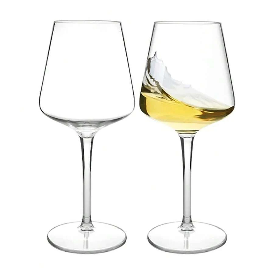 Juego de 2/4/6 piezas de copas de vino de plástico irrompible de alta calidad, copa transparente de plástico Tritan para vino, jugo y bebidas en fiestas YWQ6 - 2 piezas - Ver 1