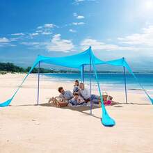 1set Practical, And Essential Outdoor Accessory, Beach Tent Shelter, Ideal Gift For Beach Lovers, Families, Campers, Camping Equipment - Multicolor - View 4