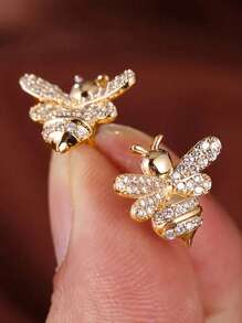 1 Paar wunderschöne Kubikzirkonia Bienen Ohrstecker für Frauen, geeignet für Hochzeit, Verlobung, Jahrestag, Party, Schmuck, Valentinstag Geschenk