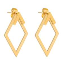 Dainty Minimalist Diamond Shape Earrings – High-Quality Alloy Material With Unique Up-And-Down Triangle Configuration, Subtle Yet Striking Statement, Perfect For Gifting On Graduations, Holidays, Or Just Because, Ideal For Sensitive Ears, Versatile Piece For All Seasons And Occasions