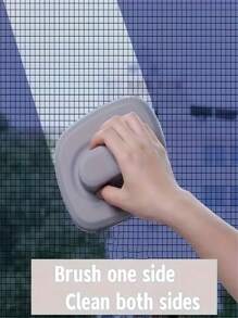 1 Handheld Wet Dry Dual-Purpose Cleaning Brush, Household Screen Cleaning Brush, Simple Glass Cleaning Brush, High-Rise Window Cleaning Tool, Suitable For Cleaning Living Room, Bedroom Glass, And Bathroom Glass,