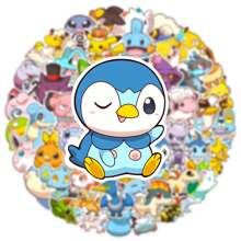pokemon 50Pcs Cute Cartoon Anime Pokemon Stickers Kids Toys Kawaii Poke Ball Pikachu Decals Skateboard Laptop Waterproof Sticker Room Decor Wall Decor Wall Stickers Wall Sticker