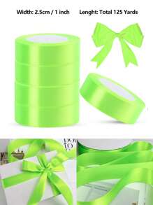 125 Yards/1 Inch Single-Sided 31-Color Solid Color Satin Ribbon Set, 125 Yards/1 Inch Wide Per Roll, Various Ribbons Suitable For Gift Wrapping, Christmas, Weddings, Parties, Flower Decorations