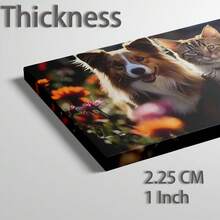 1 Pc Canvas Painting,TV, Dog, Cat, Flowers, Wooden - Table, Plant,Wood Framed Painting (1) Thickness 2.5 Cm/ 1 Inch-Home Decoration For All Occasions,Ideal New Year, Valentine's Day,Thanksgiving,Easter,Christmas Gift,Room Decoration Aesthetic,Wall Decoration Art,Perfect Gift,Autumn And Winter Wall Decoration,Living Room Decoration, Bedroom Decoration, Kitchen Decoration, Entry Decoration, Bathroom Decoration, Direct Wall Painting, High Quality Wall Painting Poster,Modern Home Decoration Stretched And Framed Ready To Hang