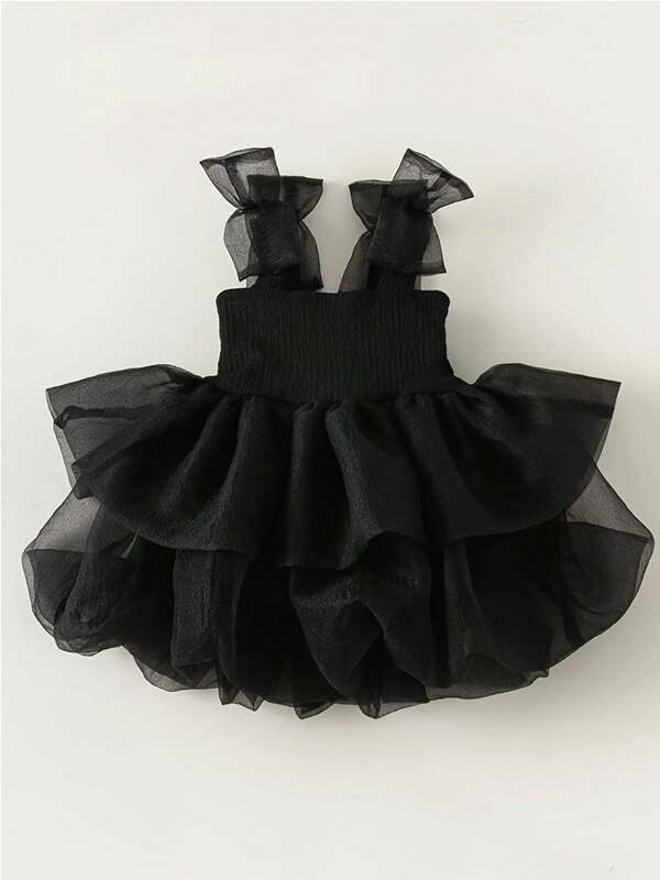Vestido de lazo para bebés niñas, vestido de tul, vestido de princesa para fiestas y eventos formales