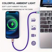 4-In-1 Multifunctional 240W Super-Fast Charging USB A/Type-C/Lightning Cable, Liquid Silicone Aluminum Alloy LED Illumination, High-Efficiency Data Transfer, Compatible With IPhone 16/15/14/13/12/11/Xs/Xr/8/7/6, S24 Ultra/S24/S23 Ultra/S23/S22/S21, Compatible With IPhone 16, 16 Pro Max, 15, 15 Plus, 15 Pro, 15 Pro Max,Compatible With Redmi, Compatible With OnePlus Type C, Charger