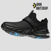 LARNMERN Anti-Slip Work Shoes For Men Kitchen Chef Restaurant One-Legged Sports Shoes Walking Work Shoes Men's Black Work Shoes