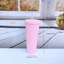 3PCS 1100ML+700ML+400ML Durian Shape Cup Set, Large Capacity Cups With Lids & Straws, Practical & Aesthetically , Suitable For Travel, Outdoor, Camping, Fitness, Office, Ideal For Holidays, Birthday, Anniversary Gifts - Multicolor - View 29