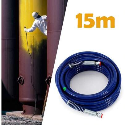 HYYKJ-US 15 M Airless Paint Sprayer Hose High Pressure Hose 5000PSI For Airless Sprayers (Blue)