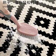 Entrance Mat, Absorbent & Anti-Slip Square Silica Gel Mat, Entry Door Mat, Bathmat, Geometric Charm Carpet, Modern Black & White Artistic Geometric Design, Stylish Minimalist Geometric Pattern Carpet, Household Essential