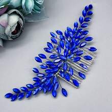 1 Stück Frauen Multi-Farb Strass Haarzubehör, Braut Kopfschmuck, Haarkamm Kopfschmuck für Hochzeit, Verlobung, Ball, Fotoshooting, Silber Hochsteckfrisur Dekoration, geeignet für Hochzeitskleid, Brautkleid Strass Dekoration