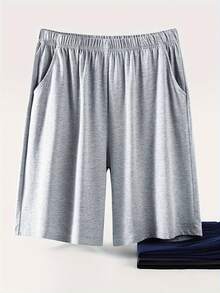 3 Cặp Quần Short Nam Mùa Hè Mới Màu Trơn Đen/Xám/Xanh Mỏng Thường Ngày Thoải Mái - Nhiều màu - Xem 4
