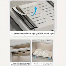 1/2/4 Pcs Expandable Pull Out Cabinet Organizer, Slide Out Drawers For Kitchen Cupboards, 32-52CM Adjustable Width Pull Out Kitchen Storage, 3 Sliding Shelf For Cupboard & Pantry - Multicolor - View 9