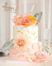 Artificial Flowers Combo, Champagne Silk Roses, Peonies, Dahlias With Stems For DIY Wedding Bouquets, Baby Shower, Table Centerpieces, Home Decor, Fake Floral Arrangements, Party Decorations - 香檳色 - 查看 6