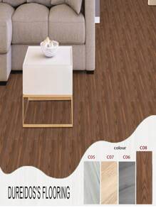 Carrelage adhésif PVC à motif bois épais, pour chambre à coucher, salon, cuisine, avec autocollants carrelés adhésifs et imperméables. Revêtement de sol autoadhésif facile DIY. Stickers, papier peint décoratif mural, décoration de salle, décoration murale, articles de cuisine
