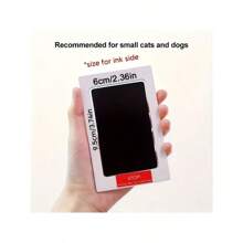 Almohadilla de tinta sin contacto segura para mascotas, estampado de huellas de manos y pies - Tinta negra, plástico fácil de usar