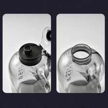 Large Capacity 2 Liters Water Sports Gym Kettle Camping Travel Drinking Portable Plastic Cup - Grey - View 8
