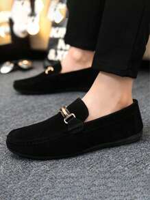 2025 Spring Men's Business Fashion Korean Style Shoes, Leather Loafers, Soft Bottom Slip-On Driving Shoes (Loafers Tend To Run Small, Customers With Larger Feet Are Advised To Order One Size Up)