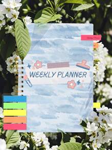 BUBU 1pc 2025 Weekly Planner, +Index Stickers, Manage Time, Track Energy & Plan Self-Care,Undated Planner For Life, Learning & Leadership Office Supplies Back To School