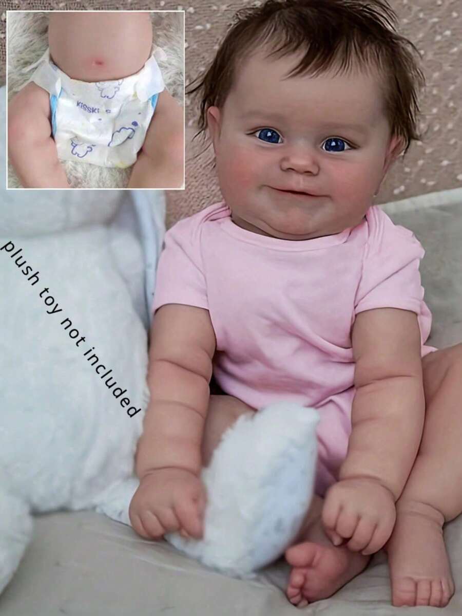 20inch 50cm Adorable Reborn Baby Doll with Full Body Vinyl Newborn Bebe Girl Princess Toddler Bath Toy Lovely Birthday Gift for Kids - muñeca de cuerpo de vinilo - Ver 1