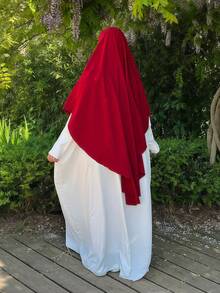 1 Khăn trùm đầu Chiffon Khimar 3 lớp dành cho nữ, kiểu dáng ngọt ngào, nhẹ nhàng, thanh lịch, thích hợp cho các hoạt động ngoài trời hàng ngày, cầu nguyện, tụ họp, mặc trong mọi mùa - Khăn trùm đầu bằng vải chiffon ba lớp - Xem 9