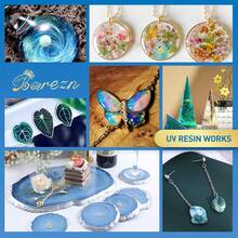 UV Resin Jewelry Making Kit, 300g Crystal Clear Resin With Light And Molds, DIY Jewelry Making Kit, Resina Starter Kit For Keychain And Earring - Màu tím - Xem 9