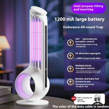 USB充电式灭蚊灯，自动床头捕蚊灯，光触媒紫外线驱蚊器，适用于室内家用户外露营 - 彩色 - 查看 16