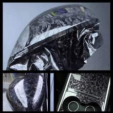 Miếng dán sợi carbon rèn màu đen đỏ tím xanh bóng cao cấp cho xe ô tô miếng dán phim vinyl dán thân xe - Một cỡ - Xem 3