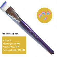 Juego de 14 brochas profesionales para pintura facial realizadas con cerdas de nailon. Este conjunto es apto tanto para pintura facial como corporal. Es compatible con pinturas acrílicas, de aceite y acuarela, y se puede utilizar para pintura facial, arte de uñas, micro detalles y pintura de rocas. Útiles escolares, de vuelta al colegio