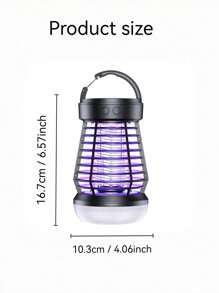 1 pezzo Lampada elettrica antizanzare da 2000 V con batteria ricaricabile Li-Ion 2000mAh USB, dispositivo portatile bifunzionale per catturare e uccidere zanzare e mosche, luce killer di insetti per uso domestico, esterno, giardino, ristorante - Materiale PP, efficace per falene, vespe, moscerini, mosche della frutta
