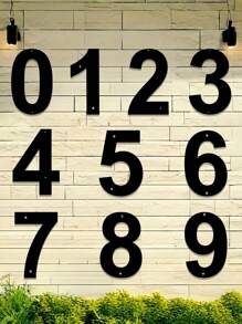 1pc 0-9 Free Combination Digital House Number, Metal Address House Number, Durable Home Address Number Plate, Wall Mounted Email Number, Home Decoration, Entrance Decoration, Garden Decoration, For Outdoor, Garage, Door, Email Decoration, Metal Wall Art, Halloween Thanksgiving Christmas, Decoration Gifts