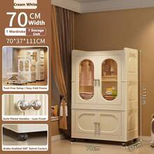 Tủ quần áo trẻ em và người lớn 1/2/3/4/5 lớp không cần lắp đặt, Tủ đựng quần áo Simplet, Tủ đựng đồ gấp bằng nhựa - Nhiều màu - Xem 14