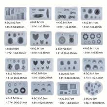 1 Set 16pcs Mini Food Silicone Mold Kit, Suitable For DIY Resin & Clay Craft - Mini Pendant/Decoration Maker, Designs Include Croissant, Macaron And Cream Puff - White - View 11