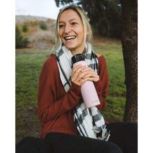 Local Delivery-MIRA 32 Oz Insulated Water Bottle - Stainless Steel  With One-Touch Quick-Open Spout - Double Wall Hot - Rose Pink - View 4
