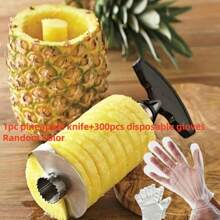 Edelstahl-Ananas-Scheibenschneider, -Schneider & -Schäler Küchen-Obst-Schneidwerkzeug, Zufällige Farbe