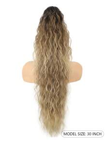 Ponytail Extension Claw 30" Long Curly Pony Tail Claw Clip In Hair Extension Fluffy Natural Looking Synthetic Hairpiece For Women