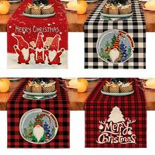 1pc Christmas Pattern Leaf Print Table Runner, Christmas Table Runner/Cloth, Suitable For Holiday, Party, Birthday, Dinner, Kitchen, Dining Room, Seasonal Home Decor - Multicolor - View 3